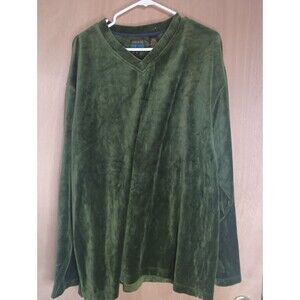 Vintage Colours Alexander Julian Sweatshirt Mens Moss Green V-Neck - Size XL